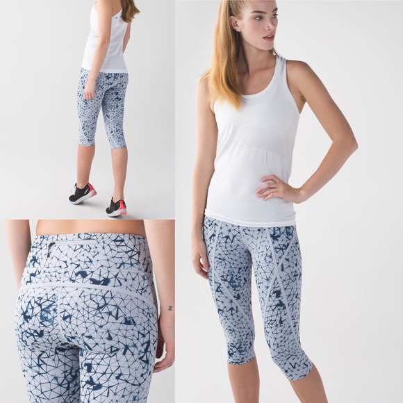 Lululemon Pedal Pace Crop Star Crushed Silver Navy - Picture 1 of 8